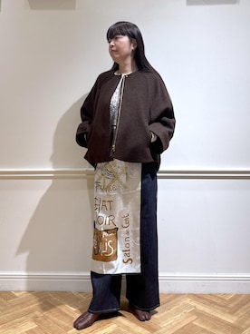 「アイテム（デニムパンツ）」を使った、yamaさん（レディース・163cm・40代）の秋コーディネート