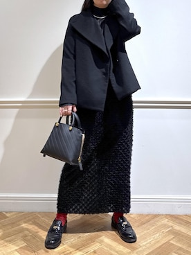 「アイテム（スカート）」を使った、yamaさん（レディース・163cm・40代）の冬コーディネート