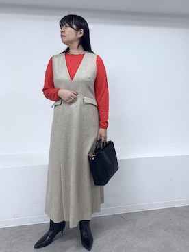 「アイテム（ワンピース）」を使った、yamaさん（レディース・163cm・40代）の秋コーディネート