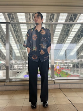 「A4A（エーフォーエー）のアイテム」を使った、はまさん（メンズ・170cm）の夏コーディネート