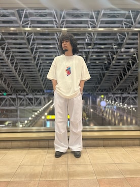 「A4A（エーフォーエー）のアイテム」を使った、はまさん（メンズ・170cm）の夏コーディネート