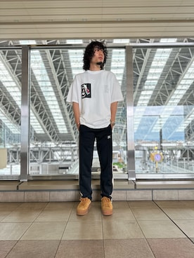 「A4A（エーフォーエー）のアイテム」を使った、はまさん（メンズ・170cm）の夏コーディネート