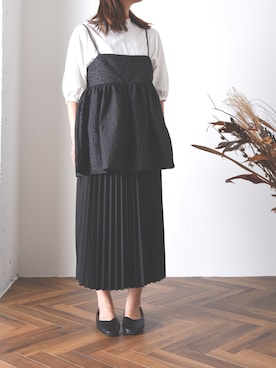 「folka（フォルカ）のアイテム」を使った、CO staffさん（レディース・160cm）の夏コーディネート