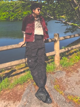 「ADRER（アドラー）のアイテム（シューズ）」を使った、ジョージさん（メンズ・180cm）の春コーディネート