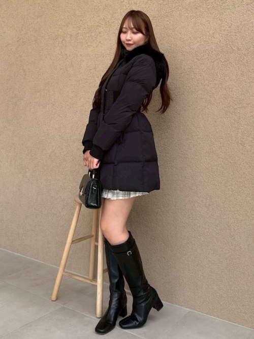 【キムタン】◯ANSERINE★0★レディース★ダウン★フリル★ ファー付きハートスタッズロングダウンコート – レディース