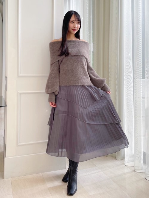 ランダムシアープリーツティアードスカート（スカート）｜dazzlin  