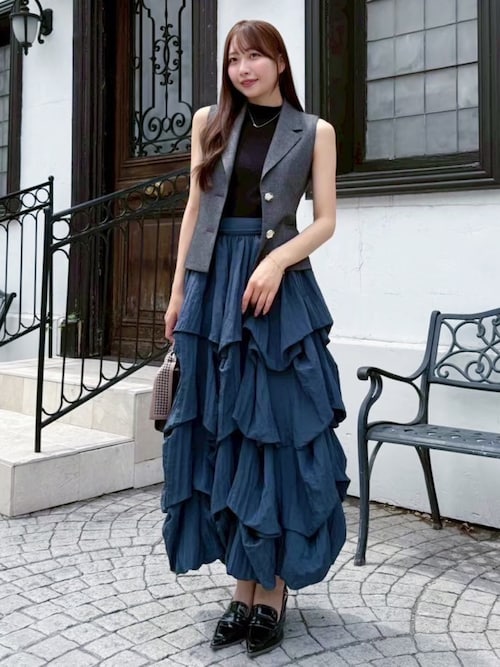 セール】ランダムタックバルーンスカート（スカート）｜dazzlin