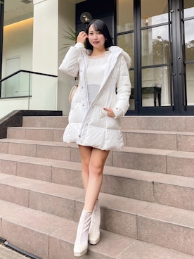 「dazzlin（ダズリン）のアイテム（ダウンジャケット/コート）」を使った、noko ichinoseさん（レディース・167cm）の秋コーディネート