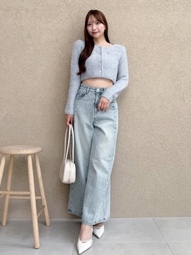 「アイテム（ノーカラージャケット）」を使った、noko ichinoseさん（レディース・167cm）の秋コーディネート