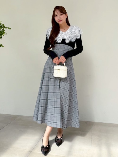 セール】レースケープバックルワンピース（ワンピース）｜dazzlin