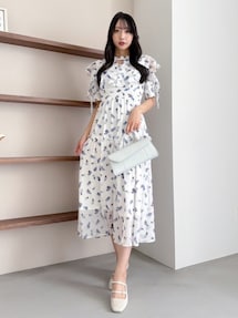 dazzlin ラッフルリボンフラワーワンピース ラッフルリボンフラワーワンピース（dazzlin）｜ルミネの