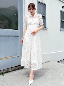 「アイテム（ドレス）」を使った、noko ichinoseさん（レディース・167cm）の夏コーディネート