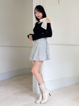 「dazzlin（ダズリン）のアイテム（その他アウター）」を使った、noko ichinoseさん（レディース・167cm）の冬コーディネート
