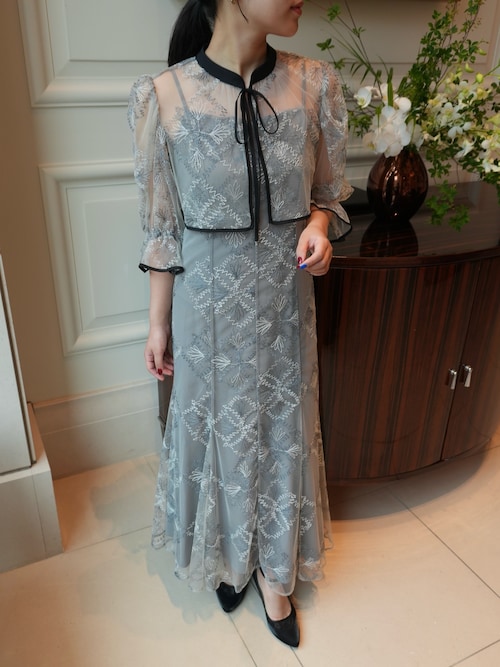 キ★新品★ドリードール　ドレス ノルディック柄Manywayワンピース　グレー Dorry Doll ドレス ノルディック柄Manywayワンピース : ZOZOTOWN