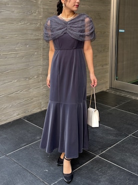 「アイテム（クラッチバッグ）」を使った、Dorry Dollさん（レディース・155cm）の秋コーディネート