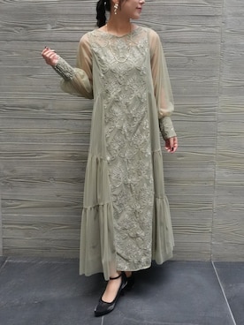 「アイテム（ドレス）」を使った、Dorry Dollさん（レディース・155cm）の秋コーディネート