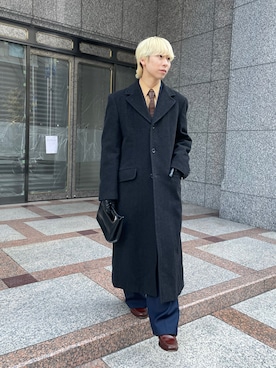 「アイテム（トレンチコート）」を使った、SHUHEIさん（メンズ・166cm）の冬コーディネート