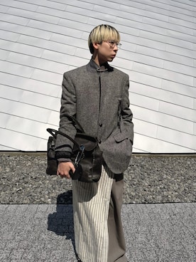 「BURBERRY（バーバリー）のアイテム」を使った、SHUHEIさん（メンズ・166cm）の春コーディネート