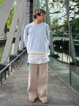 「GAP（ギャップ）のアイテム」を使った、SHUHEIさん（メンズ・166cm）の夏コーディネート