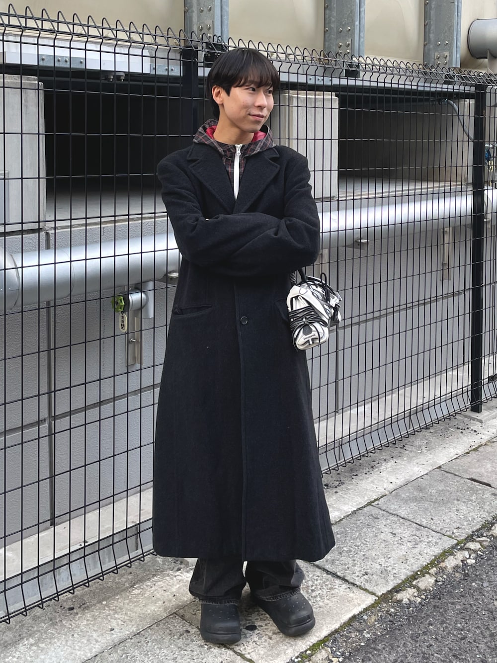 通販 トレンチ コート メンズ 黒 ロング ZARA ロングコットントレンチ