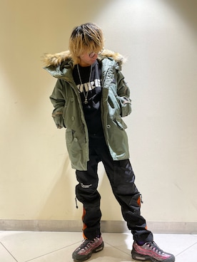 「ファッションの力を信じよう」｜「アイテム（ミリタリージャケット）」を使った、たつやさん（メンズ・165cm）の冬コーディネート