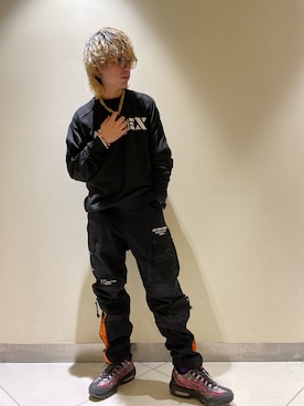 「AVIREX（アヴィレックス）のアイテム（アクセサリー）」を使った、たつやさん（メンズ・165cm）の冬コーディネート