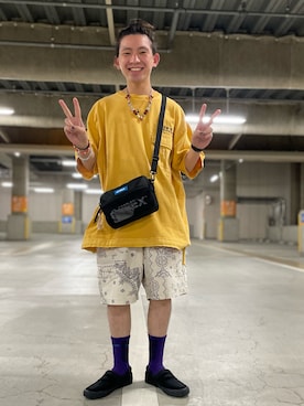 「AVIREX（アヴィレックス）のアイテム（スリッポン）」を使った、たつやさん（メンズ・165cm）の春コーディネート
