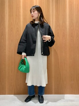 「Rouge vif（ルージュヴィフ）のアイテム（ダウンジャケット/コート）」を使った、k.aikaさん（レディース・162cm）の冬コーディネート