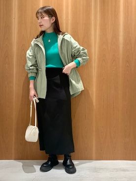「Rouge vif（ルージュヴィフ）のアイテム（ブルゾン）」を使った、k.aikaさん（レディース・162cm）の春コーディネート