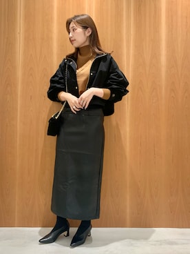 「レイヤード風」｜「アイテム（ジャケット/アウター）」を使った、k.aikaさん（レディース・162cm）の秋コーディネート