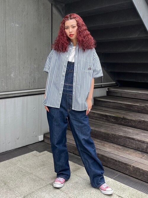 セール】WIDE TAPERED OVERALL（サロペット/オーバーオール）｜X