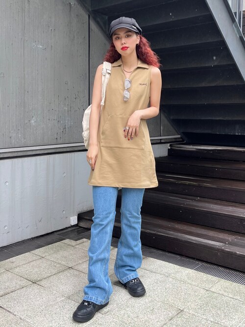 ���������낳��̃����s�[�X�uSKIPPER DRESS�iX-girl�b�G�b�N�X�K�[���j�v���g�����R�[�f�B�l�[�g