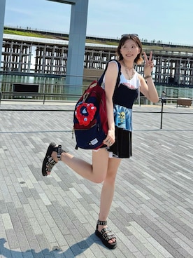 「アイテム（ワンピース/ドレス）」を使った、Gyawaさん（レディース・169cm）の夏コーディネート