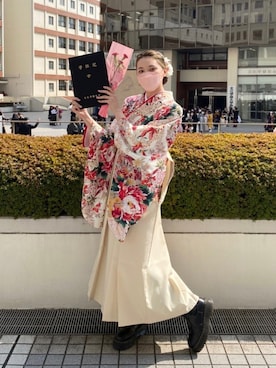 「アイテム（水着/着物・浴衣）」を使った、Gyawaさん（レディース・169cm）の春コーディネート