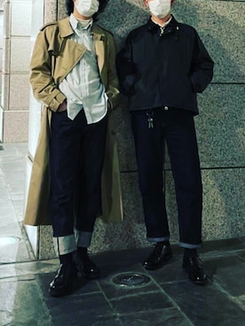 「新年一発目」｜「アイテム（トレンチコート）」を使った、ryotoさん（メンズ・177cm）の冬コーディネート