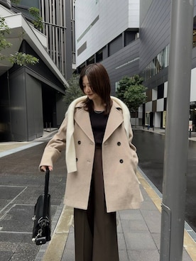 「アイテム（ピーコート）」を使った、ぽ　んさん（レディース・161cm・20代）の秋コーディネート