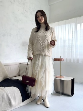 「アイテム（ピーコート）」を使った、ぽ　んさん（レディース・161cm・20代）の冬コーディネート