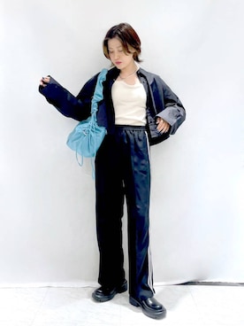 プルメリアン様。専用。 サイドラインパンツ 196394を使った人気ファッションコーディネート - WEAR