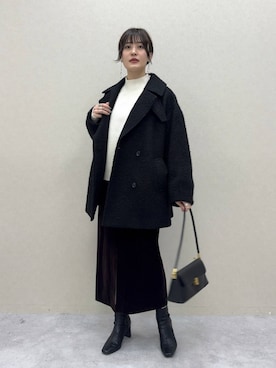 「アイテム（イヤリング）」を使った、ぽ　んさん（レディース・161cm・20代）の冬コーディネート