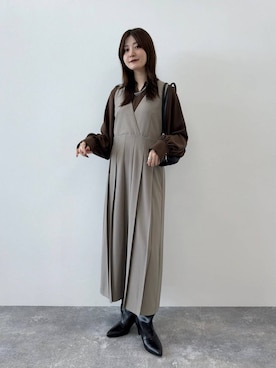 「アイテム（ジャンパースカート）」を使った、ぽ　んさん（レディース・161cm）の夏コーディネート