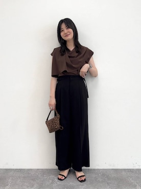 「Andemiu（アンデミュウ）のアイテム」を使った、ぽ　んさん（レディース・161cm）の夏コーディネート