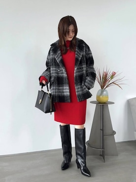 「アイテム（ピーコート）」を使った、ぽ　んさん（レディース・161cm）の秋コーディネート