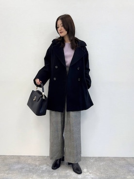 「アイテム（ピーコート）」を使った、ぽ　んさん（レディース・161cm）の秋コーディネート
