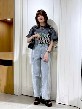 「アイテム（その他トップス）」を使った、ぽ　んさん（レディース・161cm・20代）の春コーディネート