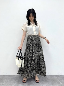 「Andemiu（アンデミュウ）のアイテム」を使った、ぽ　んさん（レディース・161cm）の夏コーディネート