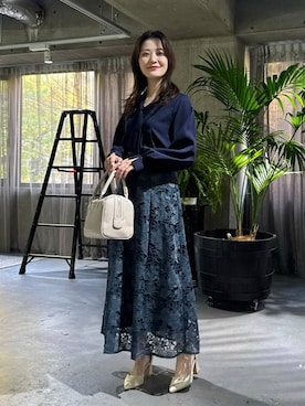 「アイテム（ボストンバッグ、グレー系）」を使った、ぽ　んさん（レディース・161cm）の冬コーディネート