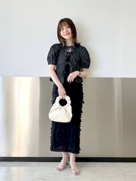 「LOWRYS FARM（ローリーズファーム）のチビフリルタイトスカート　108166（スカート）」を使った、ぽ　んさん（レディース・161cm・20代）の夏コーディネート