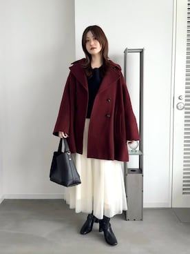 「アイテム（ピーコート）」を使った、ぽ　んさん（レディース・161cm・20代）の秋コーディネート