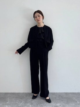 「アイテム（ノーカラージャケット）」を使った、ぽ　んさん（レディース・161cm・20代）の秋コーディネート