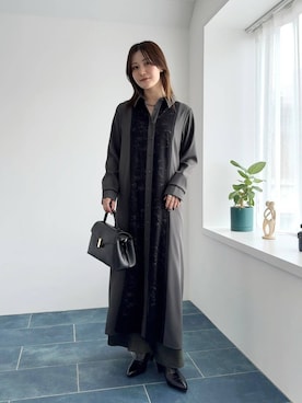 「Andemiu（アンデミュウ）のスクエアフラップバック592843（ハンドバッグ）」を使った、ぽ　んさん（レディース・161cm）の秋コーディネート